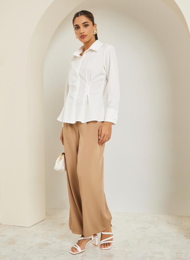 Styli Women White Long Sleeve Shirt - Image 2